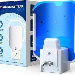 ANTI-BRUMM Flying Insect Trap, Fruit Fly Trap - Indoor Insect Trap for Home - Indoor Fly Trap - Attracts Light and Sticky Trap Safer (1 Device + 5-image-10