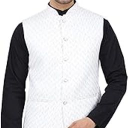 Men's W-Designer Jute Nehru Jacket Waist Coat-picture-8
