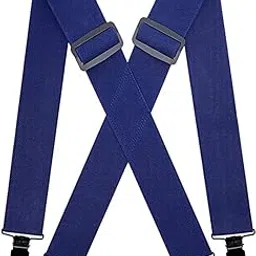 yashidun Men's 4 Clip Elastic Suspenders Adjustable 5CM Wide Trousers Straps-picture-19