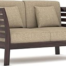 Solid Sheesham Wood 2 Seater Sofa for Living Room, Two Seater Sofa Chair for Home & Office, Dark Walnut-image-31