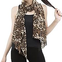 Women's Printed Soft Scarf Stole | Lightweight Animal Print Fashion Scarf for Women & Girls | Stylish Wrap for All Seasons | Casual & Party Wear-image-24