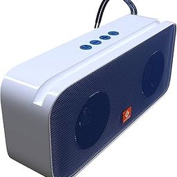 MAKPOWER Romeo Dynamic Powerful Bass Stereo Sound RGB Lighting Portable Wireless 15 W Bluetooth v5.3 Mobile/Laptop Speaker with in-line Control Buttons, Micro SD and USB Port (Blue)-image-1