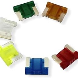 Pinzu Car Low Profile Micro Mini Blade Fuse Small Fuses [5,10,15,20,25,30 Amp] (Set of 12)-picture-15