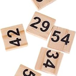 CALANDIS Pack of 100 Wooden Number Tiles 1-100 Black Number Cube Blocks for Wedding Party Decoration | Wooden Pieces | Crafting Pieces-picture-3