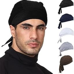 5 Pack Head Wrap Skull Cap for Men & Women - Sweat Wicking Hemet Liner Beanie Bandana Fishing Outdoor Activity Multicolour-image-89