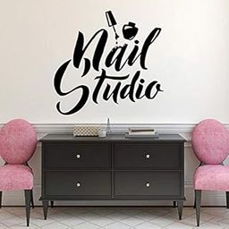 ARWY Nail Art Polish Wall Sticker Beauty Salon Decor Manicure Pedicure Vinyl Wall Mural Nail Studio Logo Wall Windows Decal-image-1