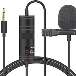 Tygot T-M1 Auxiliary Omnidirectional Lavalier Clip On Collar Microphone for Mobile Phone, Camera with 6M Audio Cable, 3.5 MM TRRS Plug and 6.35 MM Adapter (Black)-3