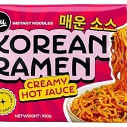 Creamy Hot Sauce Korean Ramen - Zero Preservatives & No MSG - 100% Natural Ingredients & Veg - Instant Noodles Ready in 6 Mins - 100g - Yu-33