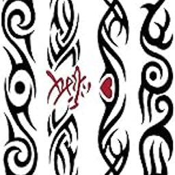 Simply Inked Armband Tattoo Designs, Designer Armband Tattoos for All (4 Armband (Temporary)) Black-image-55