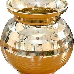 Adoko Brass Shubh Lota/Kalash for Puja with Added Health Benefits of Brass | BPA Free, Non Toxic Peetal Ka Lota for Drinking Water | Rustproof & Durable | 300 ML-image-3