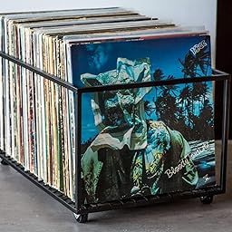 INDIAN DECOR LP STORAGE CRATE | MAGAZINE STORAGE CRATE | GARAGE STORAGE IDEAS | BLACK-image-3