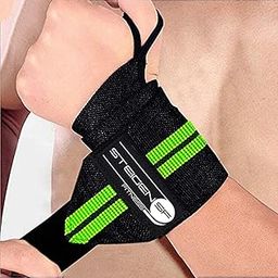 STEIGEN FITNESS Exercise Wrist Wrap Bands, Wrist Support for Gym, Gym Gloves (Green)-picture-18