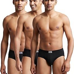 8035 Men's Super Combed Cotton Solid Poco Brief with Ultrasoft Concealed Waistband (Pack of 3)-image-47