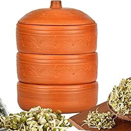 OUR RURAL sprouts maker Sprouts Maker Box Sprouts jar Clay Sprout Maker container-15