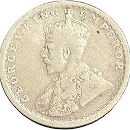 1927 X Rare Half Rupee George V British India Silver Coin-image-12