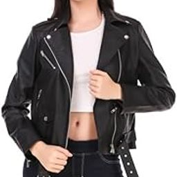 leather retail Women Faux Leather Regular Jacket (Black) LRF11BL0511-picture-0