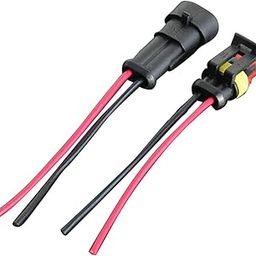 Auto-Ex 1 Set Waterproof Electrical Connector Seal 1.5mm Terminal 2 Pins Car Kit-25