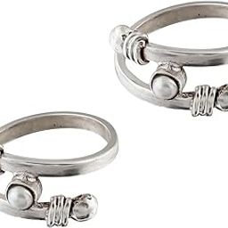 92.5 Sterling Silver Pearl Adjustable Sterling, 92.5 Sterling Silver Toe Ring (Pair), Silver Plated Finish for timeless elegance, BIS Hallmarked for guaranteed silver purity Craftsmanship: 100% Handcrafted by skilled Indian artisan-10