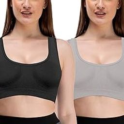 Women Everyday Sports Air Bra Non-Padded, Non-Wired Molded Sport Bra (Combo Pack of 2)-image-54
