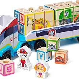 Melissa & Doug PAW Patrol Wooden ABC Block Truck (33 Pieces)-13