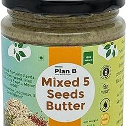 Plan B Mixed Seeds Butter | 5 Seeds Blend – Pumpkin, Sunflower, Melon, Flax & Chia | Vegan, High Protein, Omega-3 Rich Superfood Spread | No Added Sugar, Gluten-Free, Dairy-Free | 200g Jar-image-22