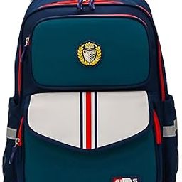 Royal Series 16-Inch Boys & Girls School Backpack (6-10 Y)– Water-Resistant, Multi-Compartment Bag with Ergonomic Padding & Reflective Strips for Class 2-6 Std. Ideal for School, Travel & Day Use-image-62