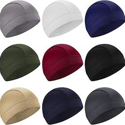 PartyFlex Cotton Helmet Skull Caps for Men Bike Head Caps Hair Inner Helmet Liner for Bikers Sweat Wiking Cooling Skull Cap for Cycling, Summer Helmet Cap for Men Multicolour, Free Size Pack of 4-image-62