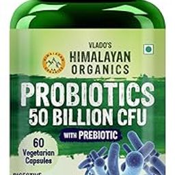 Vlado's Himalayan Organics Probiotics 50 Billion CFU - 20 Strain + 150mg Prebiotic Supplement | Good For Digestive, Gut health, Immunity, Diarrhea, Gas & Bloating Support| For Men And Women - 60 Vegetarian Capsules-13