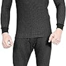 Winter Wear Men's Poly Cotton Thermal Set-M- (Round Neck Upper/Top + Lower/Trouser) Set of 01 (VAR-049 Charcoal-image-35