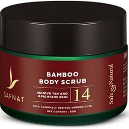 SAFNAT Bamboo Body Scrub | De-Tan Scrub For Face | Revitalizing Tan Removal Scrub | Cleanser Scrub For Deep Exfoliation | Dead Skin Remover Scrub | Blackhead Remover Scrub | Skin Brightening | 50g-image-67