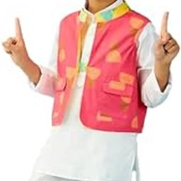 Traditional Nehru Jackets for Boys – Red Orchid, Green Tulip & Reversible Style-image-25
