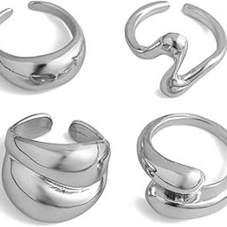 Set of 4 Latest Stylish Silver Plated Rings for Women and Girls (rrsd16665r)-image-59