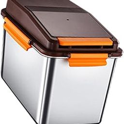 BNF Pet Food Storage Box Airtight Grain Rice Storage Container Grain Storage Bin Orange for 10KG | Home & Garden | Kitchen, Dining & Bar | Kitchen Storage & Organization | Food Storage Containers-image-83