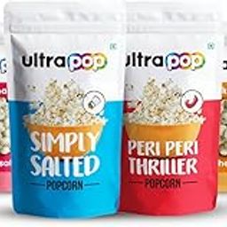 Healthy Snack Combo | 2 x Cheese Makhana, 1 x Peri Peri Popcorn, 2 x Pink Salt Makhana, 1 x Salted Popcorn | Zero Cholesterol | Rich in Fiber & Protein | Non GMO | Pack of 6, 50g each-image-51
