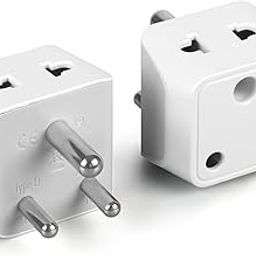 Ceptics Type D Multiple Socket, 3 Pin Multi Plug, 2 in 1 Extension - Dual Inputs for Computer, PC, Laptop, Phone - CE, RoHS, 2 Pack - Lifetime Limited Warranty-8