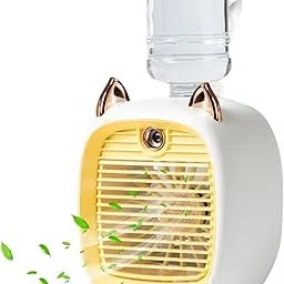 Drumstone [𝟏𝟓 𝐘𝐄𝐀𝐑𝐒 𝐖𝐀𝐑𝐑𝐀𝐍𝐓𝐘] Portable Air Conditioner with 1200ML Water Tank – Cat Ear Mini Cooling Fan, 2-in-1 Air Conditioner and Humidifier, 3 Speed Rechargeable Air Cooler-picture-24