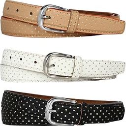 Combo of 3 Polka Dot Print Casual Sleek Belts For Women/Girls-image-96
