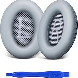 Sounce Replacement Earpads Cushions for Bose QuietComfort 35 (QC35) Quiet Comfort 35 II, QuietComfort 15 QC35/ Ae2 Ae2i Ae2w SoundTrue & SoundLink Headphones, Ear Pads with Softer Leather (Grey)-image-71