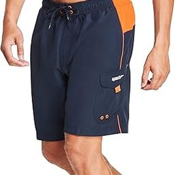 mens Swim Knee Length Marina Sport Volley Trunks, Peacoat, Small US-image-20