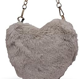 Cute Heart Shaped Fur Bag for Kids | Soft & Fluffy Shoulder Bag for Girls | Adorable Mini Crossbody Plush Purse | Ideal for Birthday Gifting, Dress-Up, Travel & Daily Use | Blue-image-56