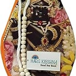 Hare Krishna Food For Soul Radha Raman Ji Bead Bag - Jholi Mala - Tulsi Mala Jholi - Gomukhi Bag - Jaap Mala Bag - Jaap Bag with Sakshi Mala (Multicolor Backside)-10