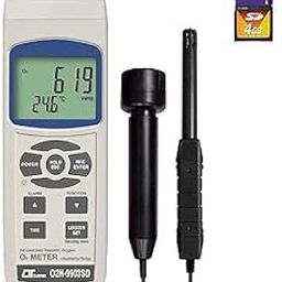Portable Real Time Datalogger Type O2 Air Oxygen (Range: 0 to 30%), Temperature & Humidity Meter for Theatre, Auditoriums, Workplace, Amphitheatre | Model: O2H -9903SD O2-20