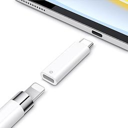 USB C Pencil Adapter for Apple Pencil 1st Generation,USB-C for Lightning Pencil Charger Adapter Compatible with iPad 10th Gen,Type-C iPencil Dongle Connector for iPad 10 with Pencil 1-0