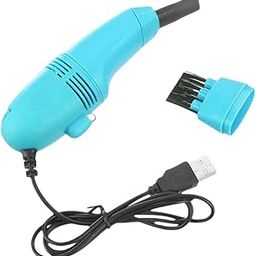 Mini Table Dust Sweeper Dust Collector Brush for Car Pc Camera Pet Hairs Sky Blue-16
