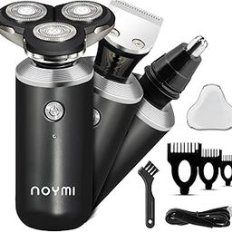 Noymi Electric Shaver for Men, 3 in 1 Electric Razor Beard Trimmer, Nose Hair Trimmer for Men, Waterproof Shaving Machine, Dry & Wet Shaving， Fast USB Charging, Up to 90 Min of Performance Time-picture-41