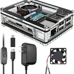 Miuzei Raspberry Pi 3 B+ Case with Fan, 3 Pcs Heatsinks, 2.5A Power Supply for Raspberry Pi 3 Model B+, Compatible with Raspberry Pi 3 Model B, Raspberry Pi 2 Model B-12