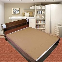 Good luck a to z born baby items Baby Waterproof Plastic Sheet Single Bed/Baby-Adult Waterproof Protection Sheet for Mattress (6.5 feet x 4.5 feet) (Golden Brown) (150.0mm L X 40.0mm W)-image-33