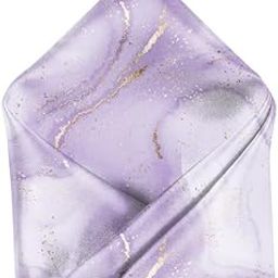 Marble Silk Satin Printed Pocket Square for Men (PURPLE-1)-image-55