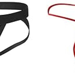 Men's Power Net Pouch Thong Innerwear Underwear Sexy Brief Combo (Red, Black)-picture-18