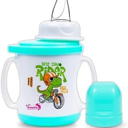 Baby Dolphin 2 in 1 Super Cup with Silicone Spout 200ml | Baby Sipper | Baby Sippy Cup | BPA Free | 6m+ (Green)-picture-24